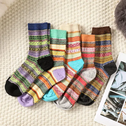 Vista 2 de Clothirily Calcetines de lana - Calcetines de lana para mujer, calcetines de lana para mujer, calcetines cálidos para mujeres y hombres, calcetines