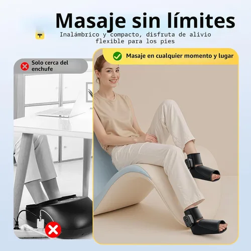 Vista 5 de Comfytemp Masajeador de pies de compresión de aire portátil con calor