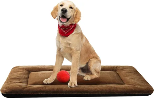 Vista 16 de Alfombrilla de cama para jaula de perro para perros extra pequeños. Cama de jaula de perro ultra suave. Alfombrilla de perrera lavable y Rosa