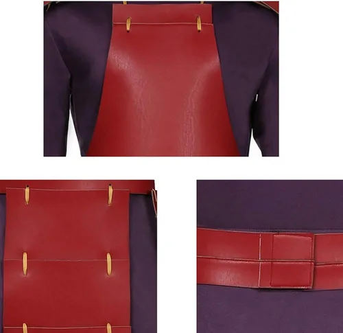 Vista 7 de XeUiao Uchiha Madara - Disfraz de kimono para cosplay, peluca y guantes para Halloween