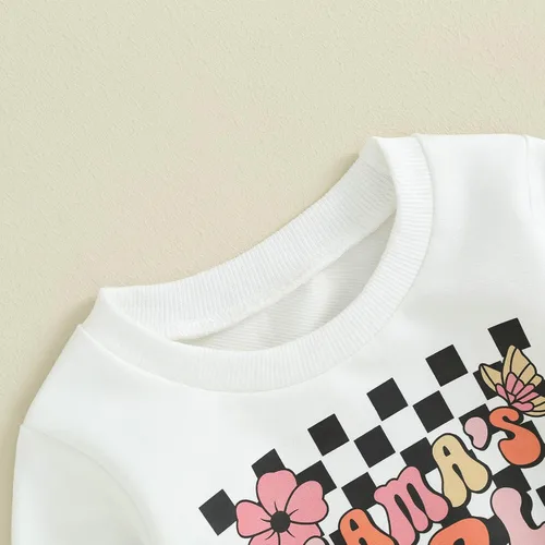 Vista 6 de Conjunto de sudadera con letras de leopardo para recién nacido, ropa de otoño e invierno