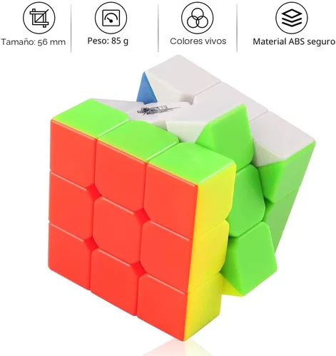Vista 4 de D-FantiX Cyclone Boys Cubo mágico de velocidad 3 x 3 x 3, sin adhesivos, 2.2 in.