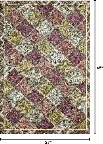 Vista 2 de Loloi II Spectrum Collection SPE-03 Charcoal/Multi 2'-3" x 3'-9" Accent Rug