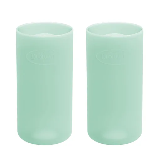 Vista 10 de Dr. Brown's Options+ Funda estrecha para botella de vidrio, 100% silicona, rosa, sin BPA, 4 onzas, paquete de 1