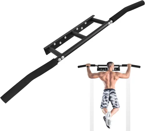 Vista 9 de ATENTO Pull Up Bar, Chin Up Bars Ceiling Mount, Workout for Home Gym, Beam, Crossfit - Heavy-Duty, Foam Grip, Easy installation