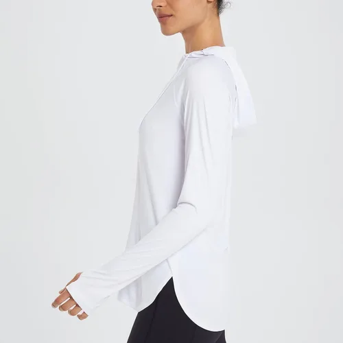 Vista 2 de BALEAF Womens UPF 50 Long Sleeve Hoodie Shirts Sun Protection SPF Hiking Fishing Lightweight Thumbholes Shirt