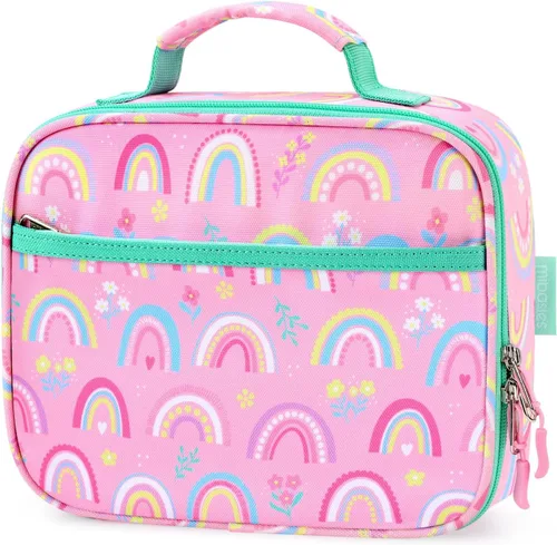 Vista 21 de Lonchera infantil para niñas pequeñas, bolsa de almuerzo aislada y reutilizable para la escuela, cola de sirena