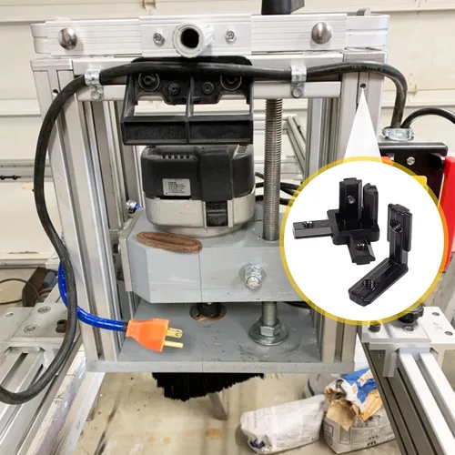Vista 8 de 20 piezas de conectores de extrusión de aluminio 2020, conector de esquina de 3 vías, soporte de esquina interior en L, conector de junta de esquina