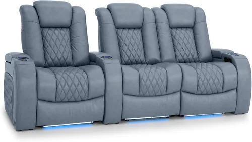 Vista 163 de Seatcraft Asiento de cine en casa Diamante Marrón Reclinable Individual
