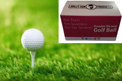 Vista 5 de Pelotas de golf para fiesta de revelación de género, 1 bola rosa rellena de polvo y 1 bola azul, sorpresa para bebé niño o niña, juego de golf