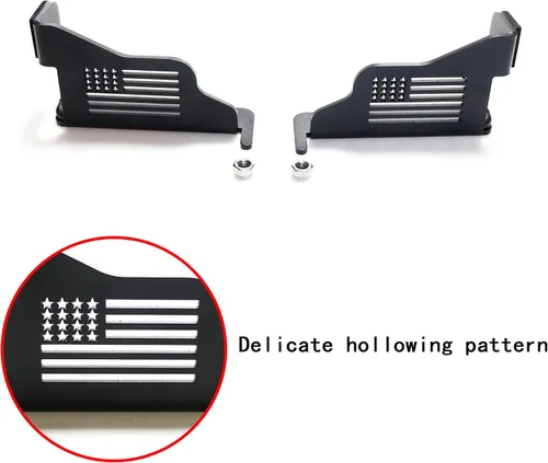 Vista 2 de sukemichi Estriberas Delanteras de Acero Negro Puertas Quitadas Para Jeep TJ Wrangler 1997-2006 Estriberas de Bisagra de Puerta Exterior Pedales