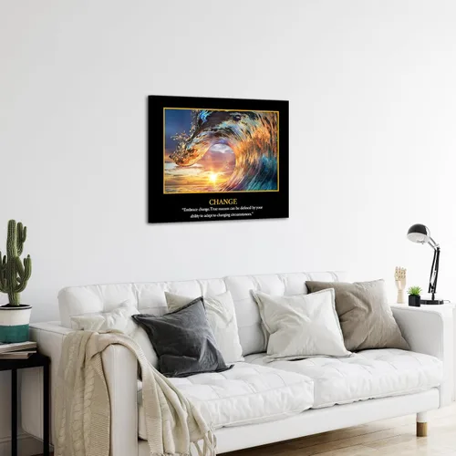 Vista 2 de KREATIVE ARTS Citas motivacionales autopositivas para la oficina, póster inspirador de éxito en equipo, impresiones en lienzo increíbles imágenes