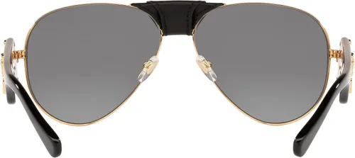 Vista 4 de Versace Gafas de sol para hombre marco dorado lentes polares grises 2441in
