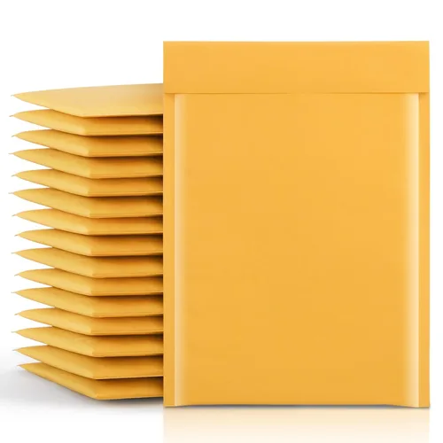 Vista 18 de Fuxury Paquete de 25 sobres de burbujas de papel kraft de 8.5 x 12 pulgadas, sobres acolchados de fuerte adherencia autosellados, sobres acolchados