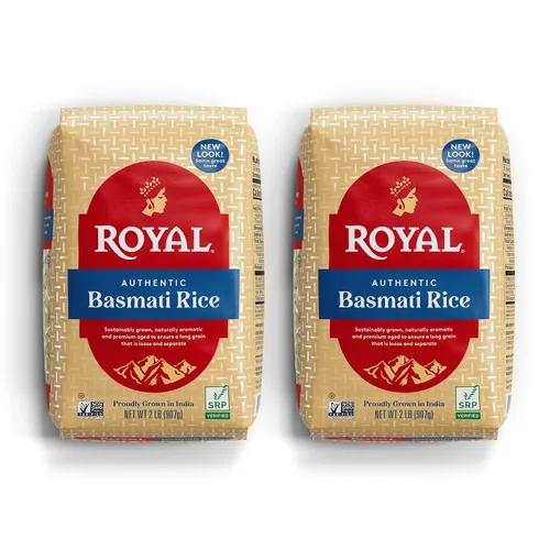 Vista 12 de Royal Auténtico arroz basmati blanco de grano largo - (paquete de 2) 5 Perfecto para biryanis, pilafs y curries - Cocina en microondas o en la estufa