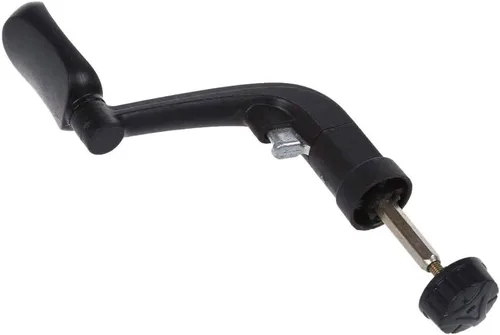 Vista 2 de 3 unids de plástico giratorio carrete de pesca mango mango manivela brazo giratorio carrete plegable perilla giratoria piezas de reparación negro