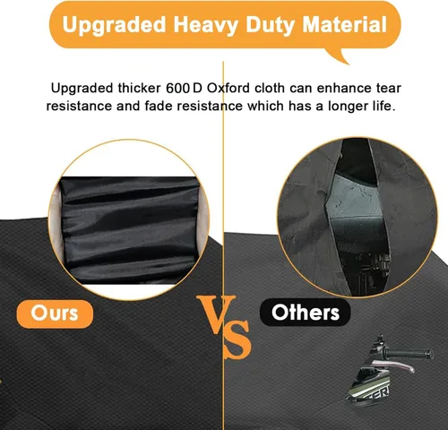 Vista 8 de Cubierta resistente para ATV 600D Oxford impermeable, protección UV para 4 ruedas/quad, protección para todo tipo de clima al aire libre