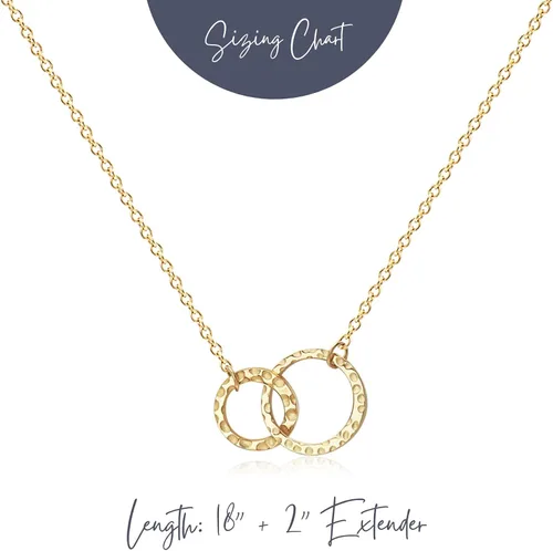 Vista 5 de Ava Riley - Collar delicado para mujer, collar simple de 14K de plata real para mujeres, joyería de gargantilla Karma con cierre de perla, círculo