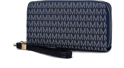 Vista 58 de MKF Collection Mia K - Cartera de pulsera para mujer, pequeña cartera de cuero vegano para tarjetas de crédito con cremallera y bolsillo