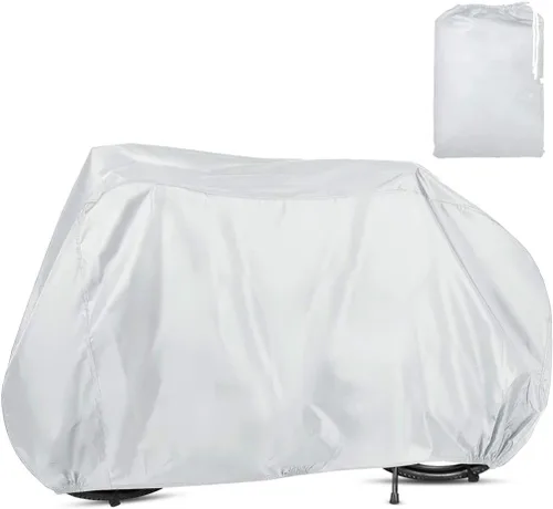 Vista 2 de Wakauto Cubierta impermeable para bicicleta, cubierta a prueba de polvo, impermeable, para bicicleta de montaña, cubierta impermeable para bicicleta
