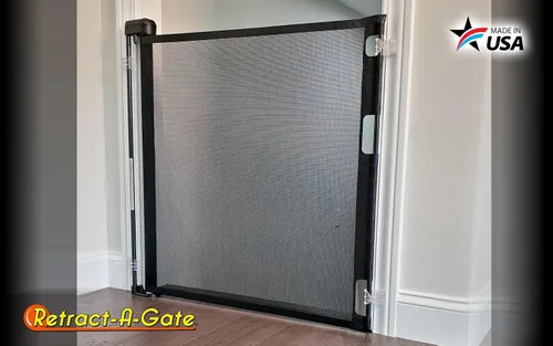 Vista 3 de Puerta retráctil bebé seguridad Retract-A-Gate, Negro