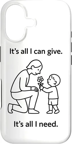 Vista 32 de Child Giving Flower to Parent Minimal Symbolic Love Design Case for iPhone 16