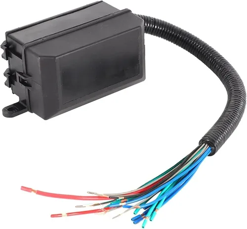 Vista 5 de Kit de caja de relés de fusibles de 12 ranuras, caja de 6 relés K 6 ATC/ATO Bloque de soporte de fusibles para automóviles y barcos, bahía de motor