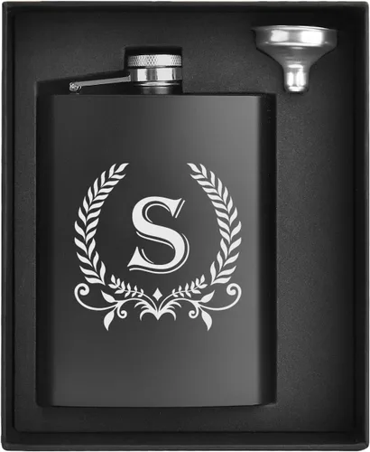 Vista 20 de ELEGANTPARK Petacas para Licor para Hombres con Iniciales Monogramadas Regalos para Hombres Cumpleaños Regalos Personalizados para Él Padrinos Papá