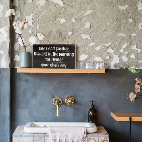 Vista 9 de Esur Letreros de caja negra inspiradores positivos para escritorio de oficina en casa, todo es figurable+un pensamiento positivo