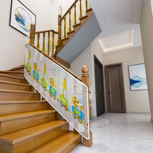 Vista 3 de Red de seguridad infantil para balcón, patios, barandillas y escaleras. Protectores de seguridad para niños/mascotas/juguetes tanto en interiores