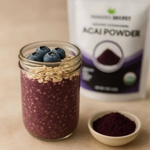 Vista 2 de Mayan's Secret - Polvo orgánico de acai liofilizado - 4 oz (114 g) Perfecto para batidos, cuencos, postres y bebidas Superalimento Antioxidante