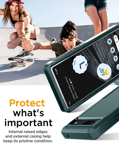 Vista 3 de AICase Funda para Google Pixel 7, resistente protección contra caídas, cuerpo completo, resistente a los golpes, a prueba de polvo, multicapa
