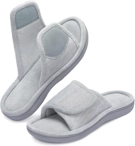 Vista 10 de RockDove - Pantuflas de espuma viscoelástica ajustables con envoltura para mujer