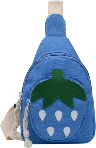 Vista 5 de Hiflyer Sling Bag - Mochila pequeña Kawaii con correa para el pecho, Conejito azul, Mochilas Sling