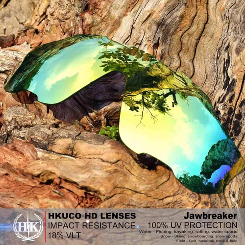 Vista 2 de HKUCO Lentes de repuesto para gafas de sol Oakley Jawbreaker para hombre