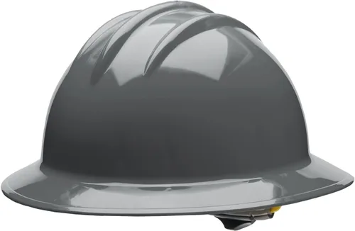 Vista 8 de Bullard Casco de seguridad de ala completa de 3 costillas con suspensión de trinquete de 4 puntos y almohadilla de algodón para cejas