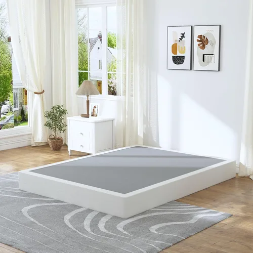 Vista 12 de HOBINCHE Somier individual de perfil bajo, somier de 3 pulgadas para cama de tamaño individual, base de cama resistente, base de colchón de metal