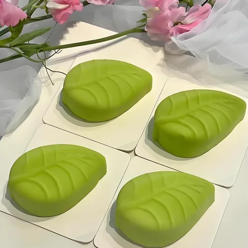 Vista 8 de Moldes de hojas de silicona, moldes de mousse en forma de hojas de 6 cavidades para chocolate, dulces, pudín, mousse, pasteles, decoración