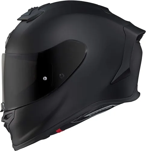 Vista 2 de ScorpionEXO R1 Air Casco de Motocicleta de Cara Completa con Escudo Pinlock y Bolsillos para Altavoces Listos para Bluetooth DOT ECE Sólido