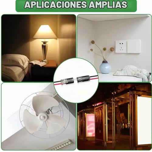 Vista 6 de 20 piezas conectores enchufables de doble cable, conectores de tira de luz LED, 2 pines, conectores de tira de luces LED, conector de cable de bajo