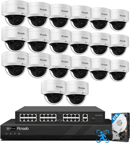 Vista 13 de Sistema de cámara de seguridad PoE de 5MP para exteriores con disco duro de 2 TB, PD54A0408-5M2-1