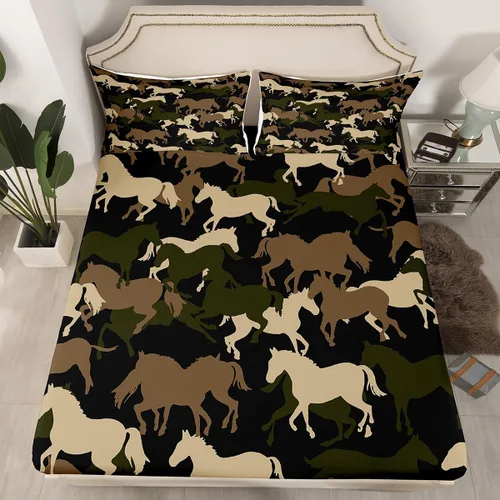 Vista 24 de Erosebridal Juego de ropa de cama de camuflaje para niños, sábanas de camuflaje militar, tamaño individual para adolescentes, jóvenes, adultos