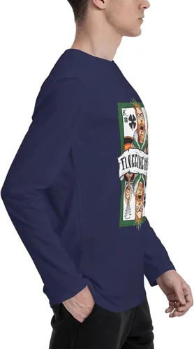 Vista 4 de SKYJUNOJN Camiseta de algodón de manga larga para hombre, sudadera popular de manga larga para viajes al aire libre