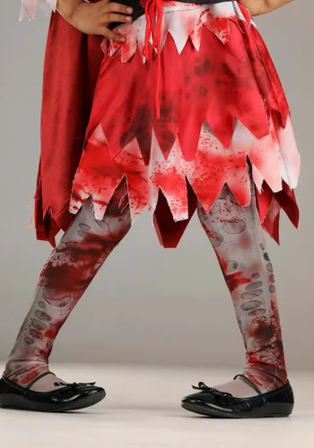 Vista 4 de Disfraz de Caperucita Roja Zombi para Niñas Multicolor