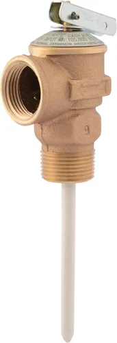 Vista 8 de Cash Acme Válvula de alivio de temperatura y presión NCLX-5L de 3/4 pulgadas, empuje para conectar accesorios de plomería de latón, cobre, tubo