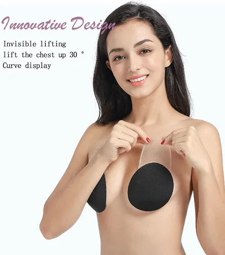 Vista 4 de Strapless Backless Invisible Sticky Lift up Bra for Women, Breast Lift Tape Reusable Push Up Adhesive Bra
