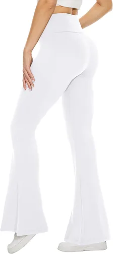 Vista 67 de TNNZEET Leggings acampanados negros para mujer, pantalones de yoga cruzados con bolsillos, corte de bota, leggings acampanados
