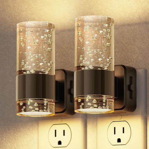 Vista 29 de Briignite - Luces nocturnas enchufables a la pared, luz nocturna LED moderna 3CCT Dusk to Dawn Sensor, 3000KĀ0Kŀ0K Change Nightlight, Dimmable