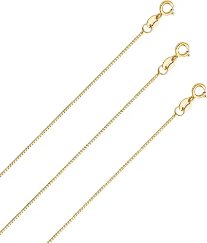 Vista 9 de TGDJ Collar de cadena de eslabones de oro amarillo de 14 k Cornicello italiano, 0.026in