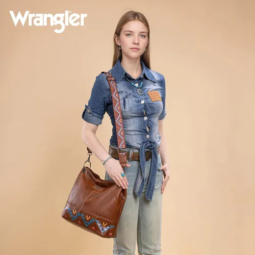 Vista 141 de Wrangler Hobo - Bolsas para mujer de cuero vegano con asa superior, bolsos de hombro y bolsos